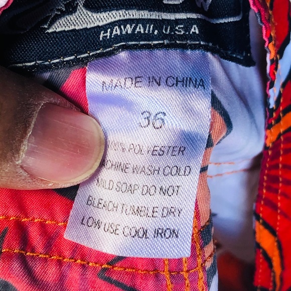 Hawaii Men’s Floral Swim Trunk Short Size 36 - Picture 15 of 15